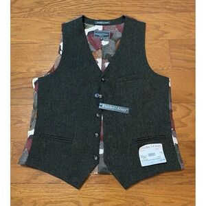 Paisley & Gray Mens Slim Fit Vest w/ Owl Print Back Medium New! NWT $80